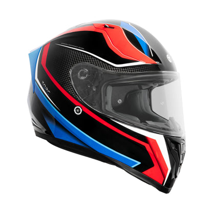 TORC T15 Full Face Helmet (Route Blue Red)