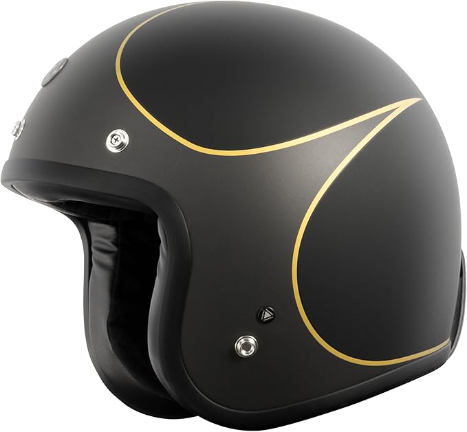TORC Del Mar 3/4 Open Face Helmet (Hardy Black)