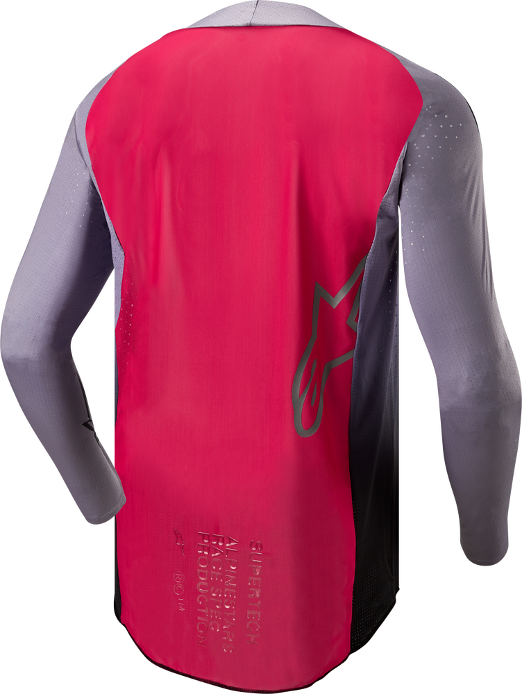 Alpinestars Men's Supertech Dade MX Jersey (Iron/Red Berry) - 2XL