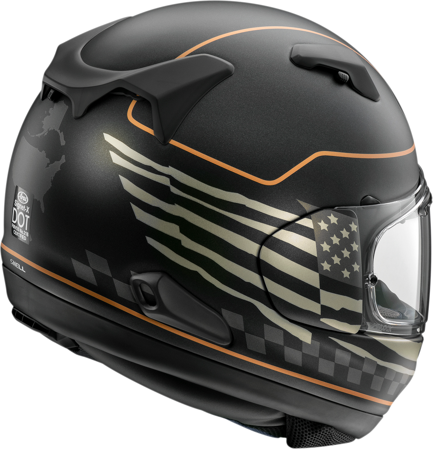 ARAI HELMETS Signet-X Helmet - US Flag - Black Frost - Small 0101-15954