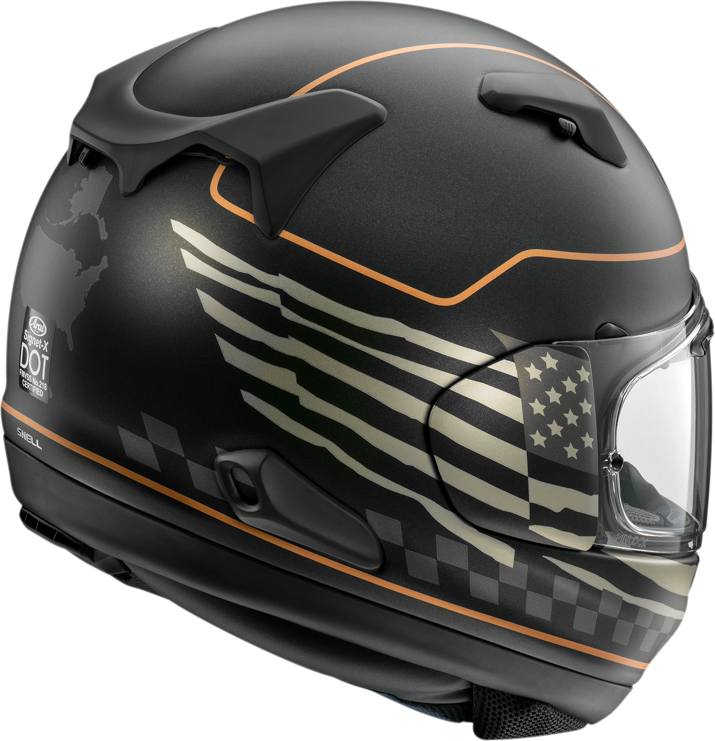 ARAI HELMETS Signet-X Helmet - US Flag - Black Frost - Small 0101-15954