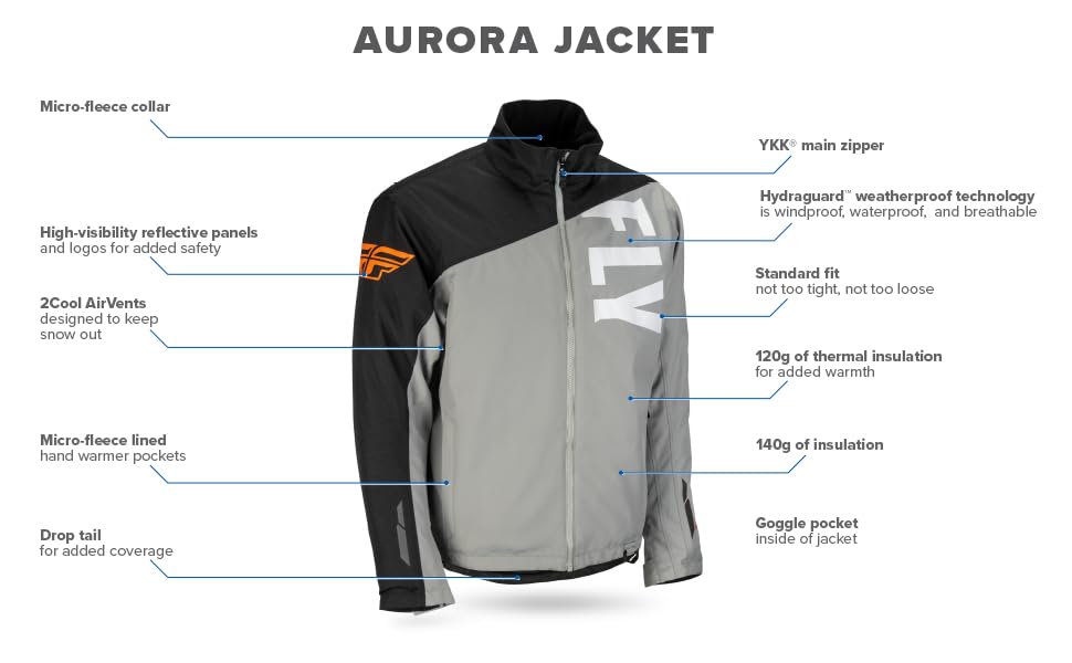 Fly Racing Aurora Jacket (Black) - Large