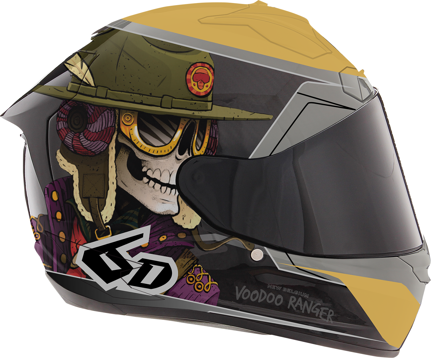 6D HELMETS ATS-1R Helmet - Voodoo Ranger - Gloss Black/Gold - Small 30-0805