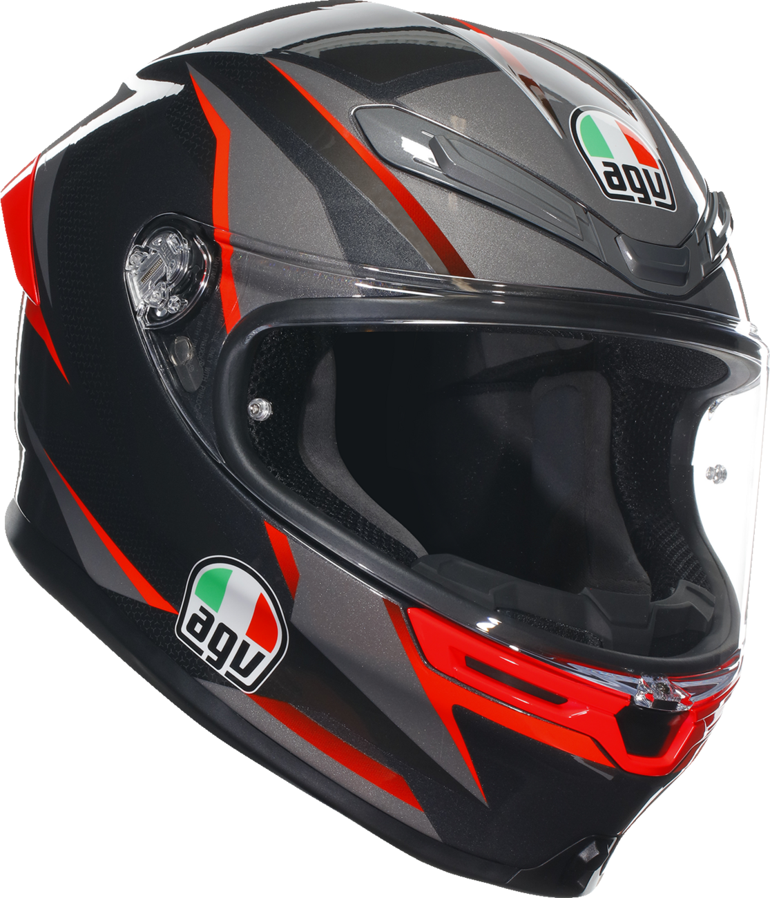 AGV K6 S Helmet - Slashcut - Black/Gray/Red - Small 2118395002014S