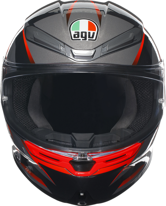 AGV K6 S Helmet - Slashcut - Black/Gray/Red - Small 2118395002014S