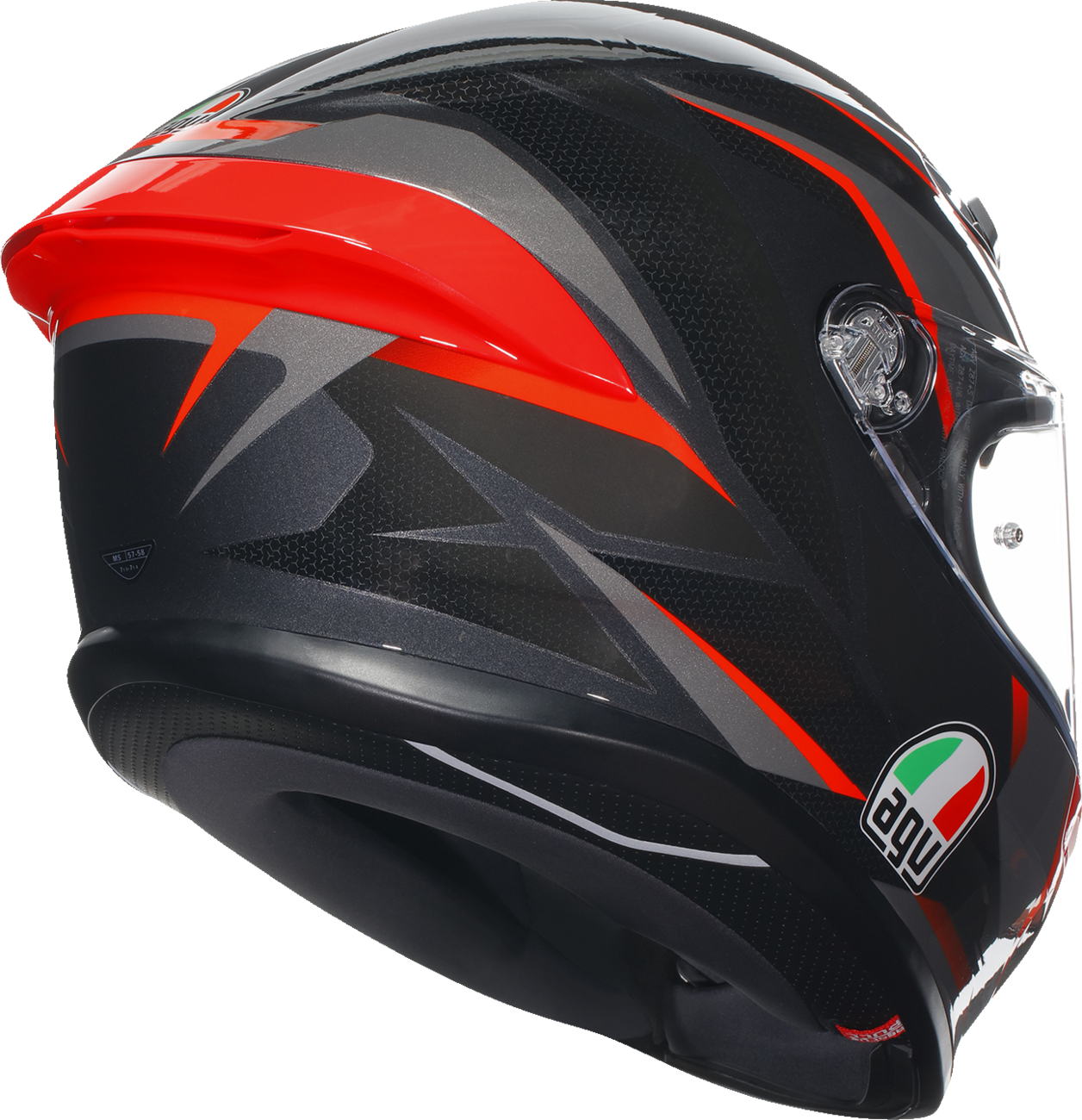 AGV K6 S Helmet - Slashcut - Black/Gray/Red - Small 2118395002014S