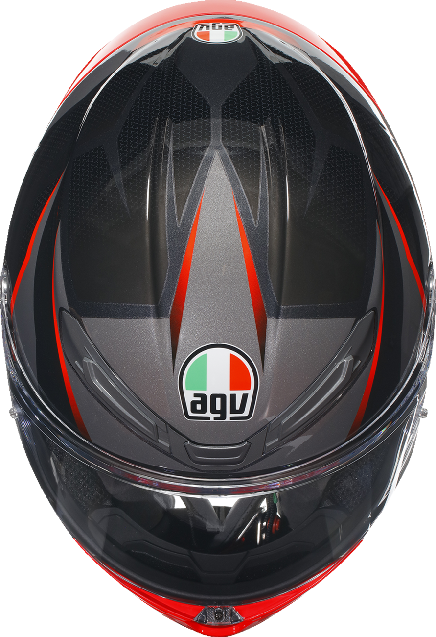 AGV K6 S Helmet - Slashcut - Black/Gray/Red - 2XL 21183950020142X