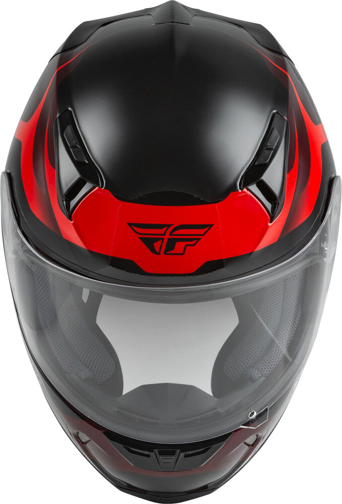 Fly Racing Revolt Rush Street Motorcycle Helmet (Red / Black)