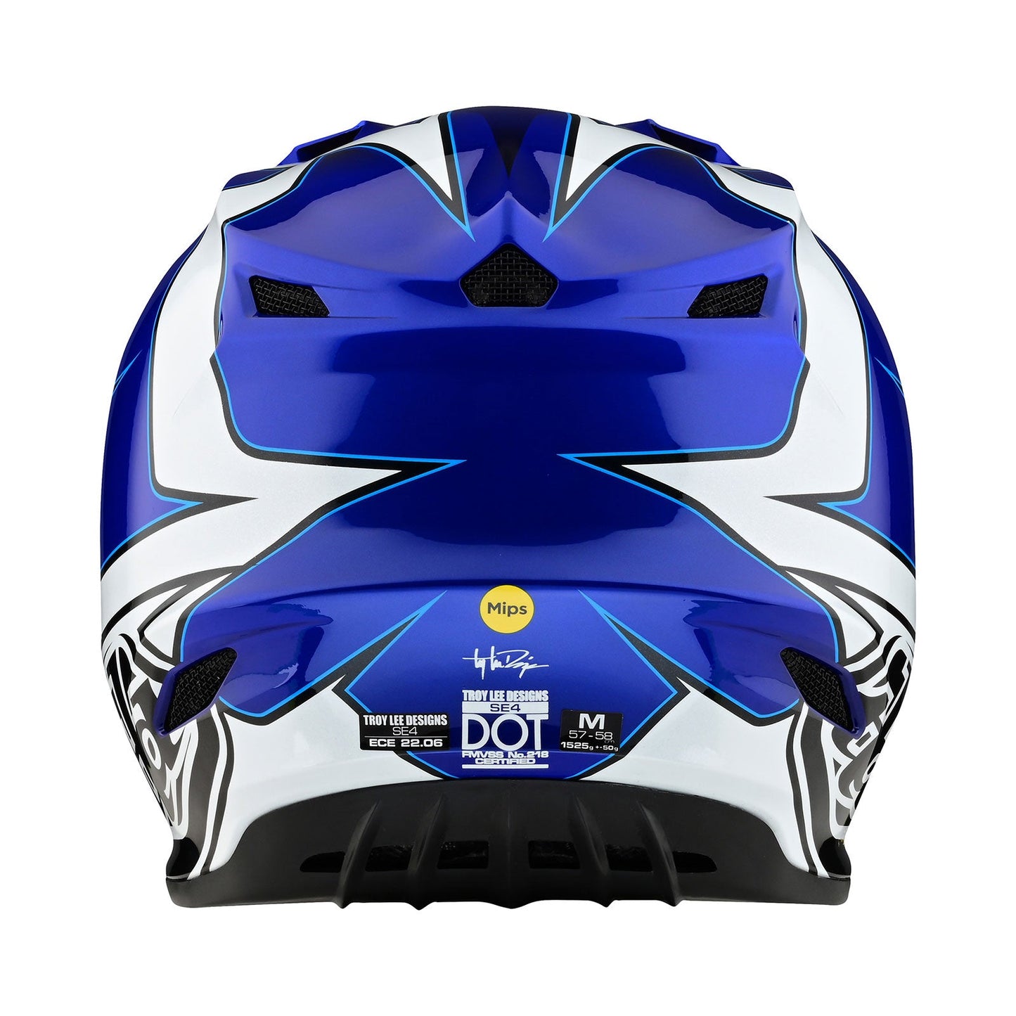 Troy Lee Designs SE4 Polyacrylite Helmet (Matrix Blue) - XL