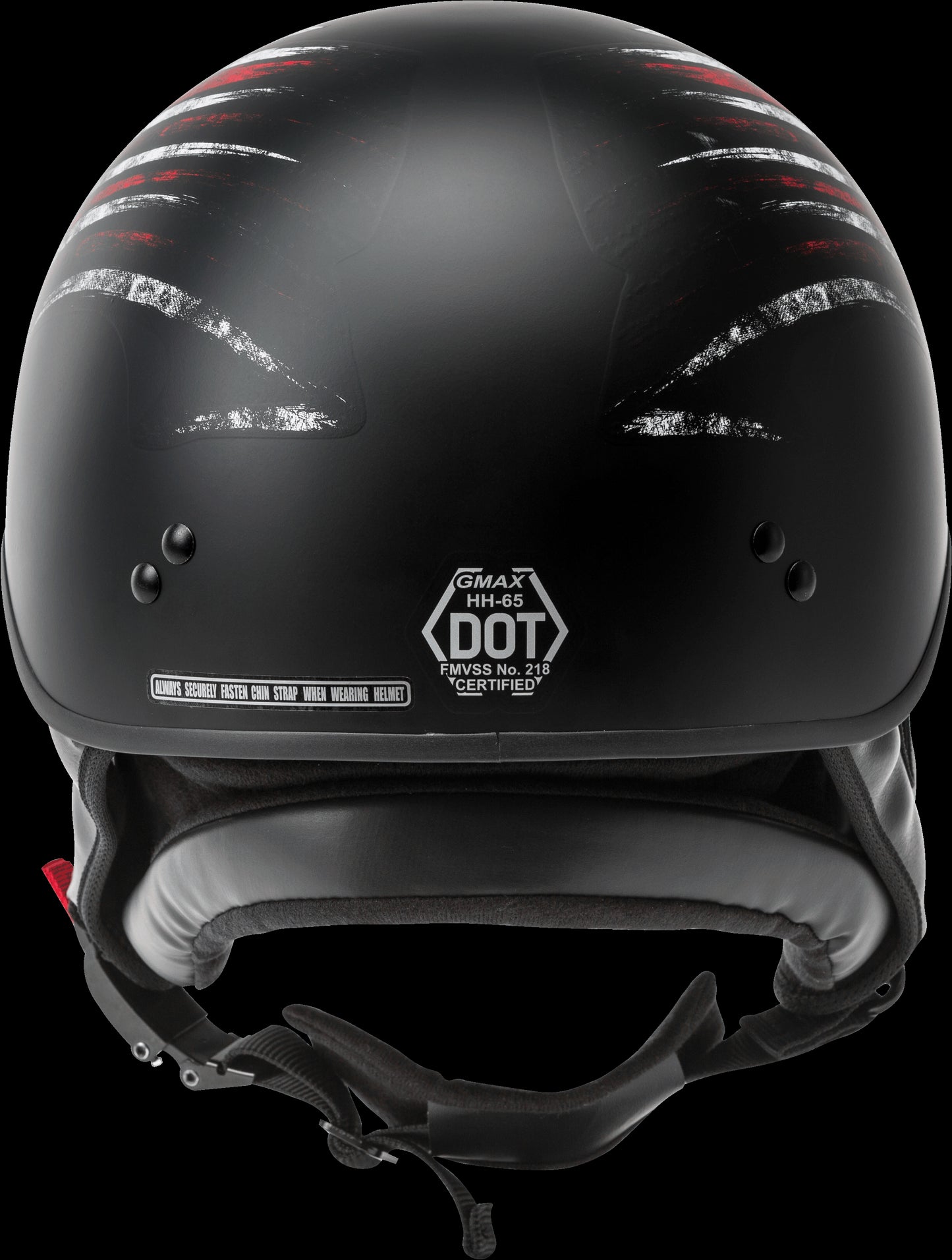 GMAX HH-65 Bravery Half Helmet (Matte Black/Red/White/Blue)