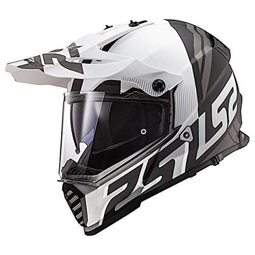 LS2 Helmets Blaze Sprint Adventure Helmet (Gloss Black/White - X-Small)