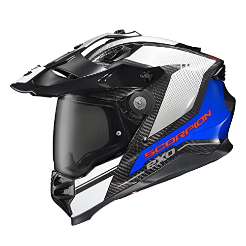 ScorpionEXO XT9000 Carbon Fiber Adventure Helmet (Trailhead Graphic White) - XL