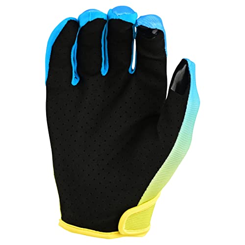 Troy Lee Designs Motocross Motorcycle Dirt Bike Racing Mountain Bicycle Gloves, FLOWLINE Glove (Blue/Yellow, XX-Large)