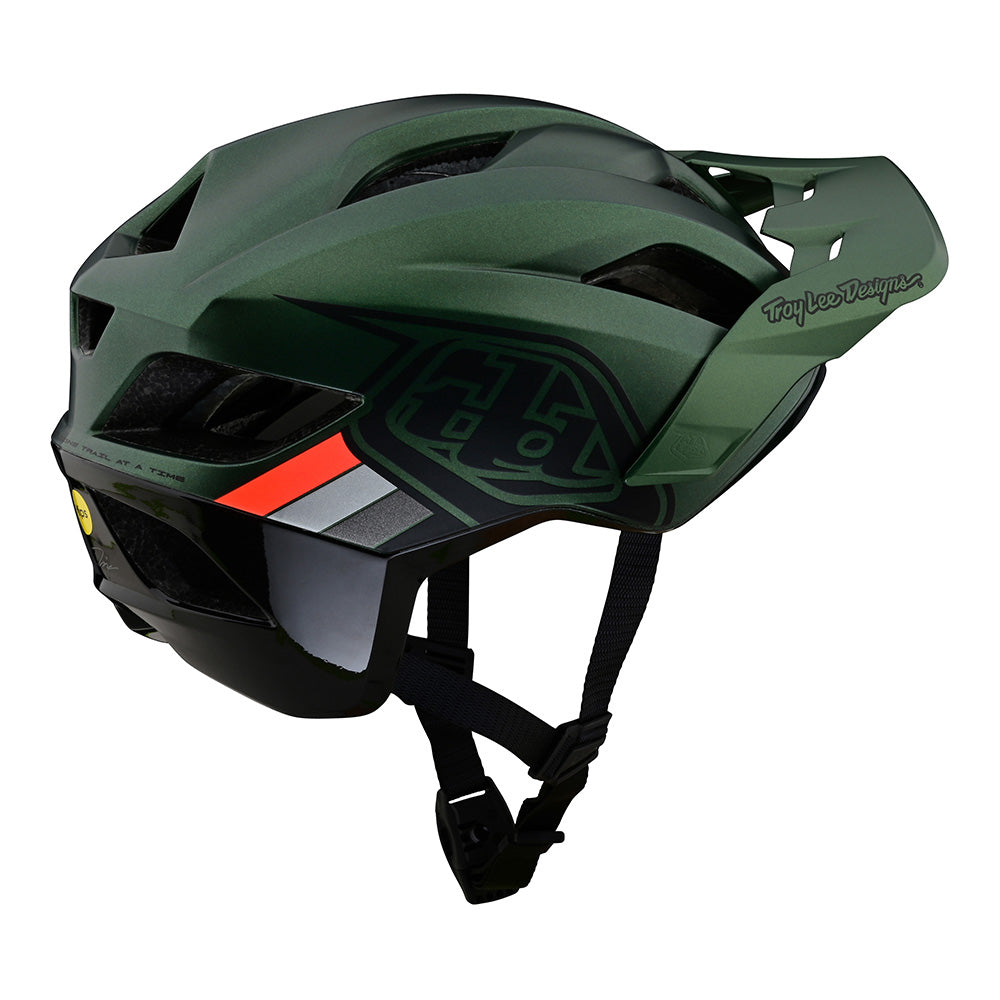 Troy Lee Designs Adult Flowline SE Badge Helmet w/ MIPS (Forest / Charcoal)