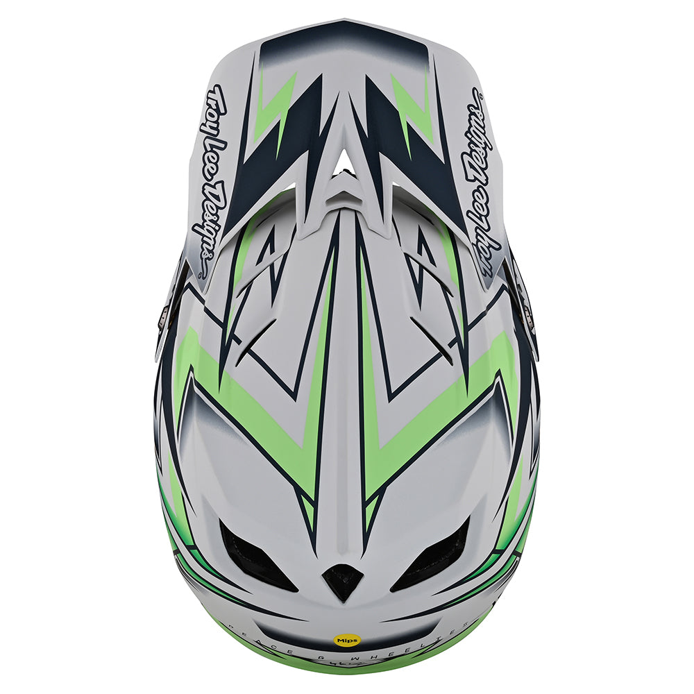 Troy Lee Designs D4 Composite Full Face Mountain Bike Helmet (Volt White)