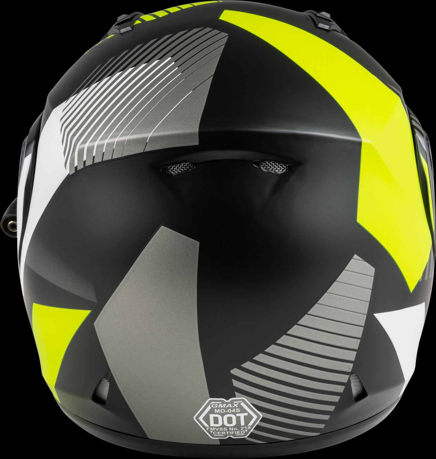 GMAX MD-04S Reserve Modular Snow Helmet w/ Dual Lens Shield (Matte Black/Silver/Hi-Vis) - Small