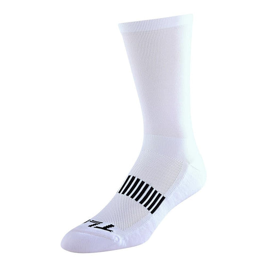 Tror Lee Designs Performance Socks Brathable Cushioned Moisture Wicking Odour Protection Compression Socks (Signature - White, LG-XL)