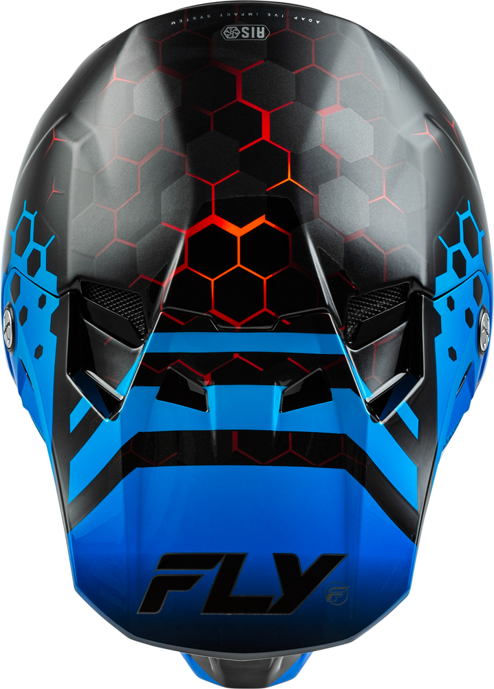 FLY Racing Adult Formula CC Tektonic Helmet (Black/Blue/Red) - Large