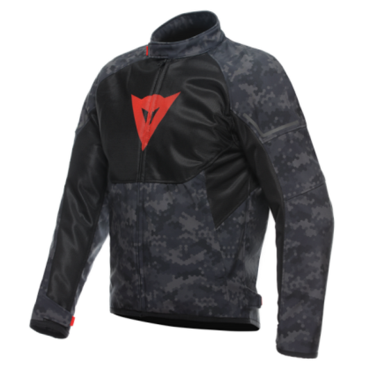 Dainese Ignite Air Tex Jacket Camo-Gray/Black/Fluorescent-Red Size - 50