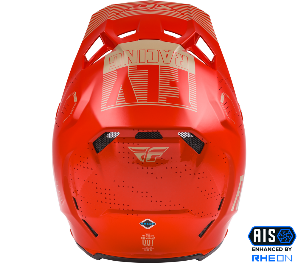 Fly Racing Formula CC Primary Helmet (Red/Khaki) - Small