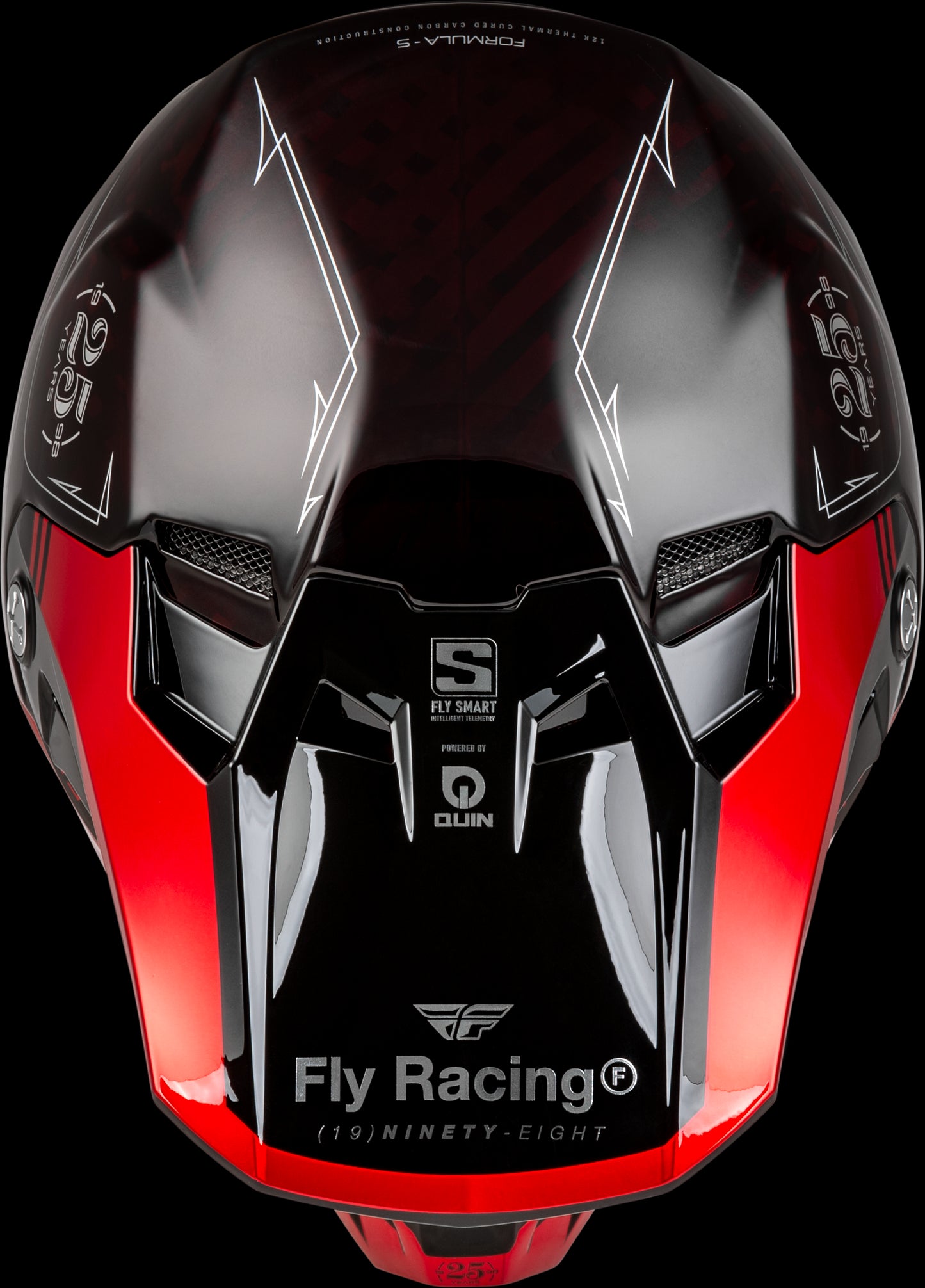 Fly Racing Formula S Legacy Carbon Helmet (Red Carbon/Black)