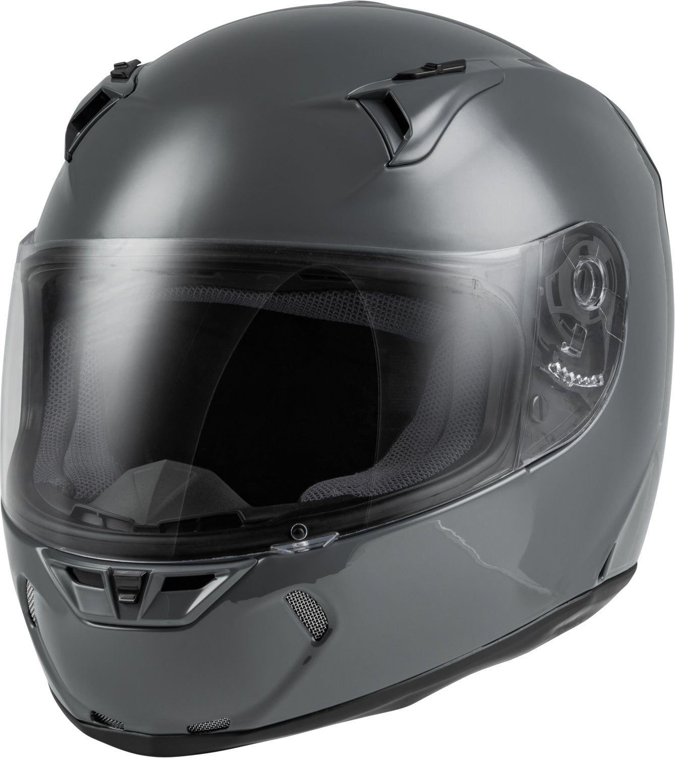 Fly Racing Revolt Solid Street Motorcycle Helmet (Grey)