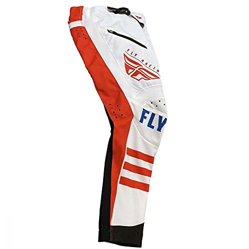 Fly Racing Kinetic MX Pants (White / Red / Blue) Size 38