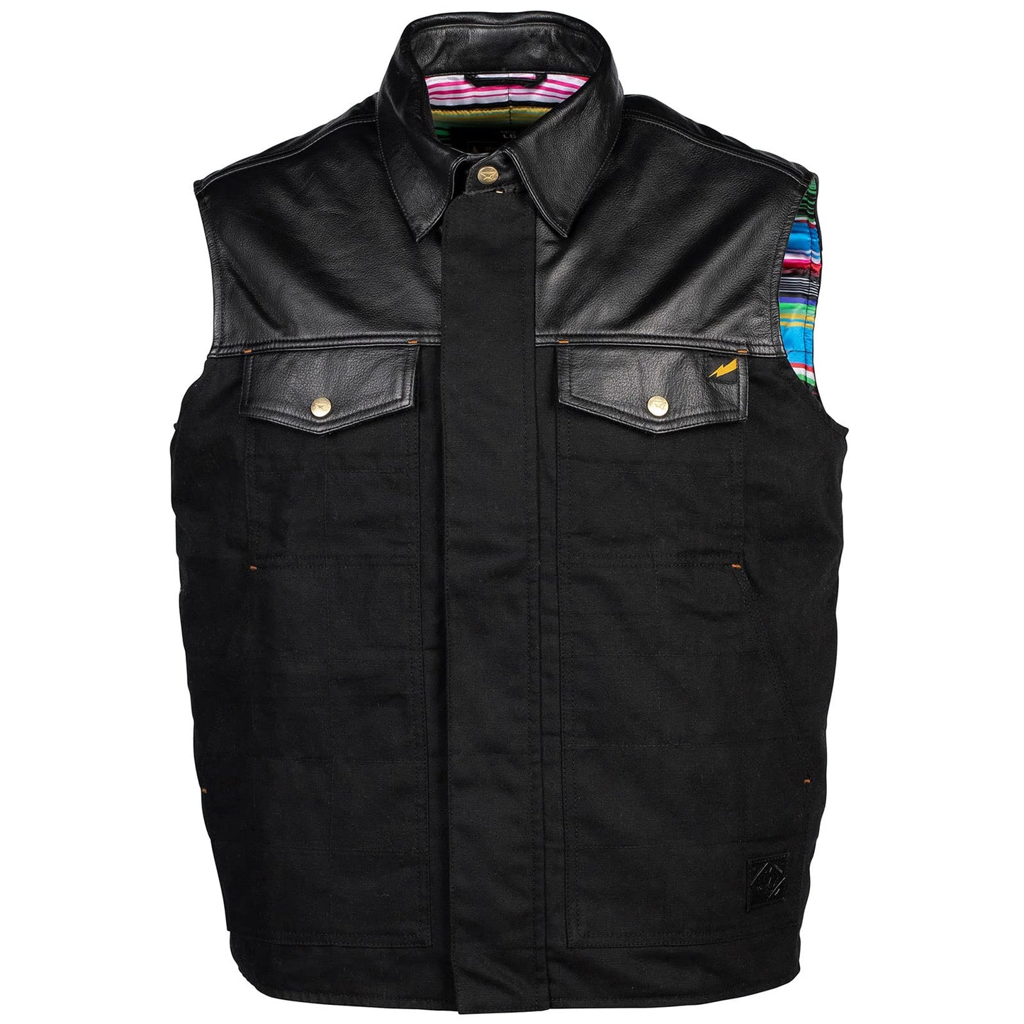 Cortech Bandito Leather Motorcycle Vest (Black) - 3XL