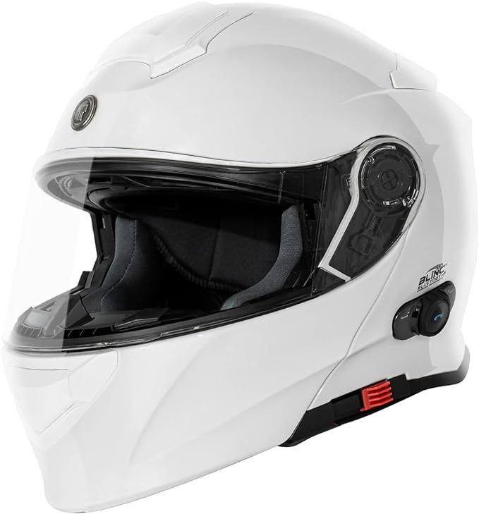 TORC T28B Bluetooth Integrated Motorcycle Helmet (Gloss White)