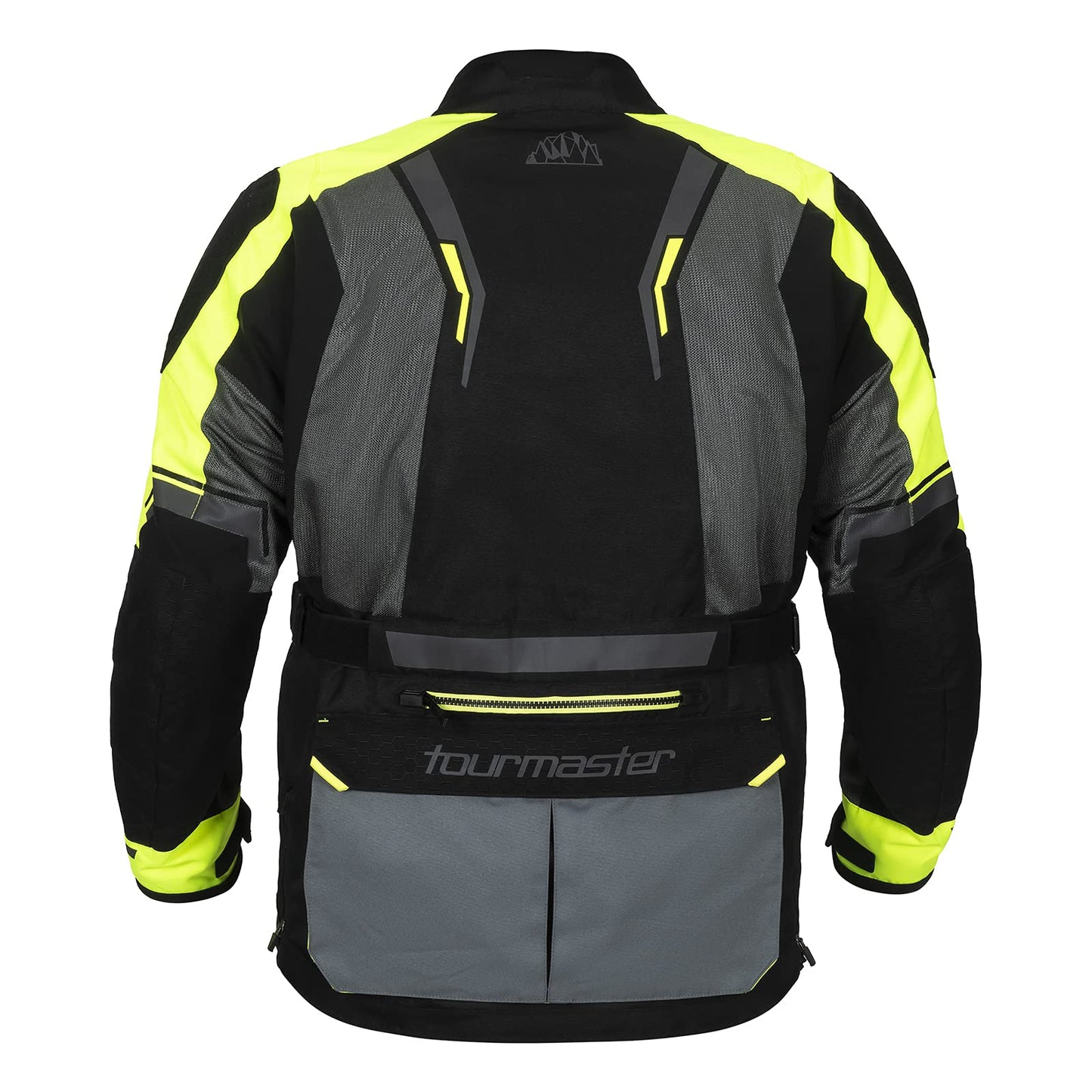 Tourmaster Men's Ridgecrest Mesh Adventure Motorcycle Jacket (Black/Hi-Vis) - Small