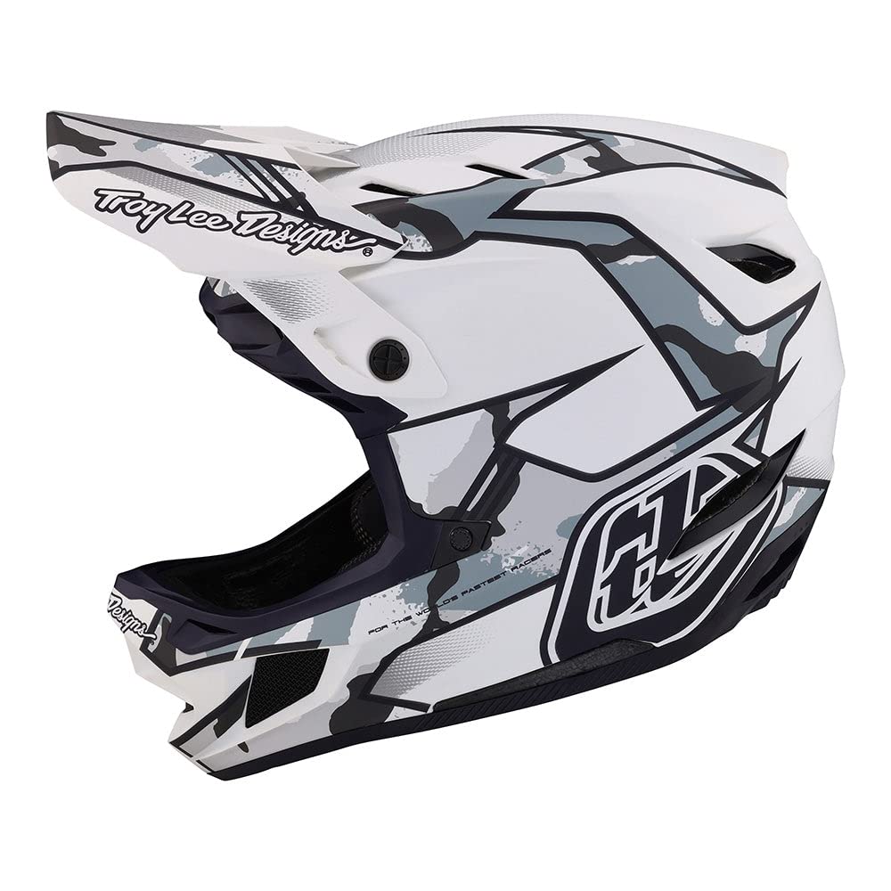 Troy Lee Designs D4 Composite Matrix Camo Full Face Mountain Bike Helmet (White)