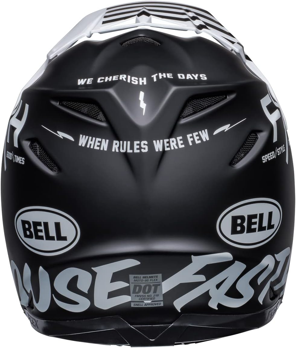 Bell Moto-9S Flex Helmets (FH Flex Crew Matte Black/White) - Small