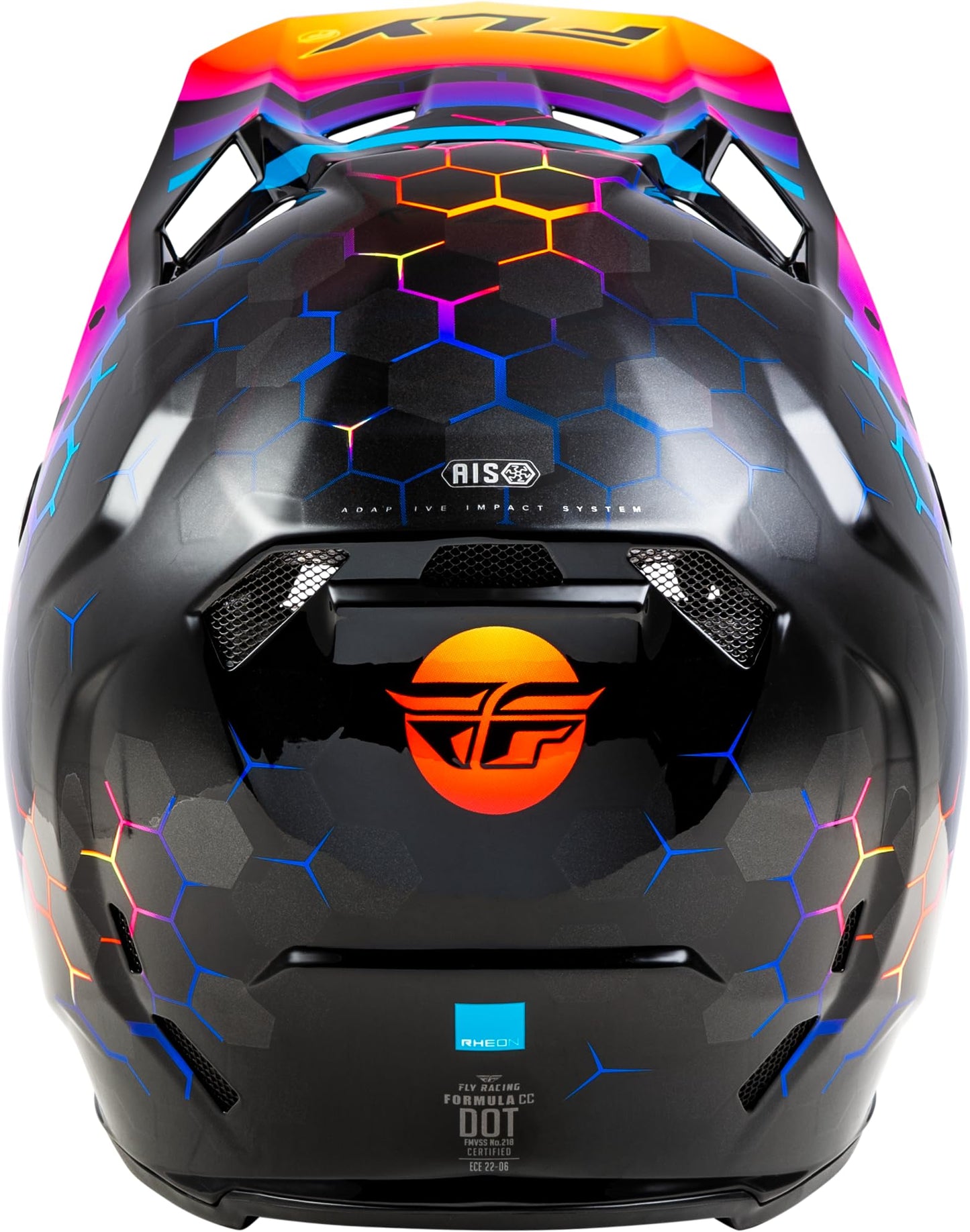 Fly Racing Youth Formula CC Tektonic Helmet (Black/Blue/Red) - Youth Large