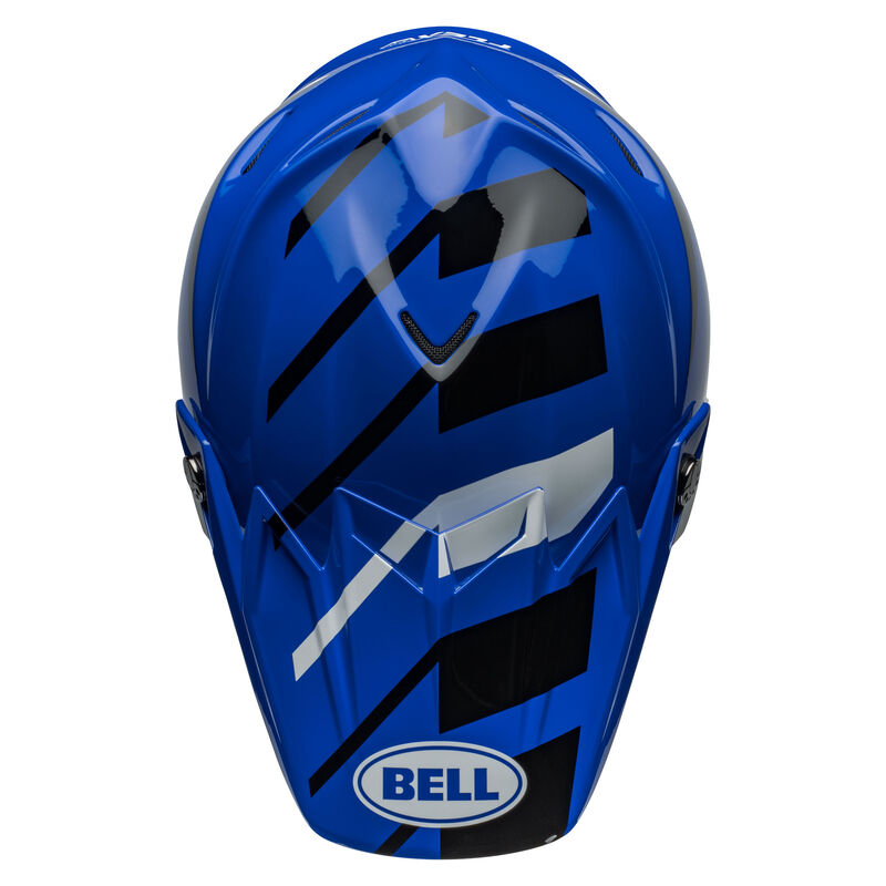 Bell Moto-9S Flex Helmets (Banshee Gloss Blue/White)