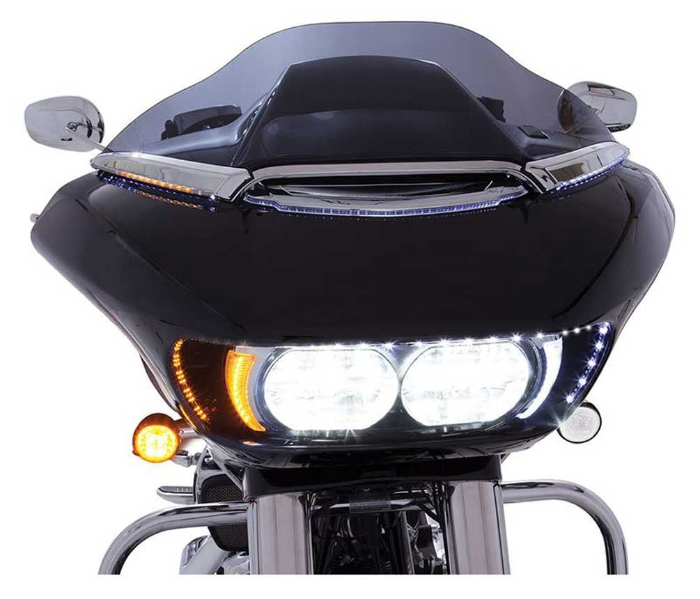 Ciro Lighted Vent Trim for Road Glide (Chrome)