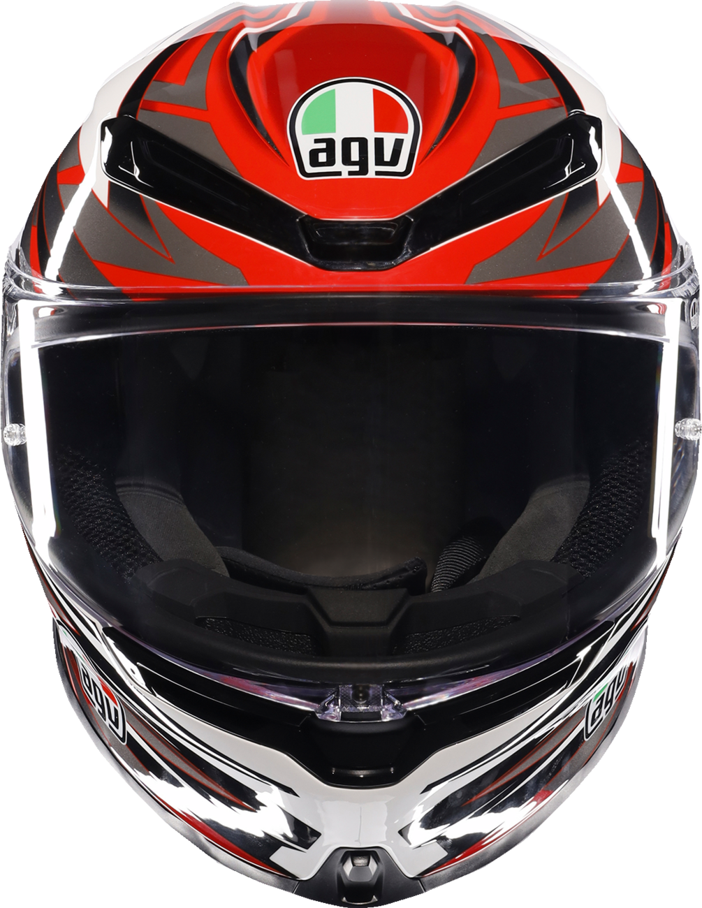 AGV K6 S Helmet - Reeval - White/Red/Gray - Small 2118395002-023-S