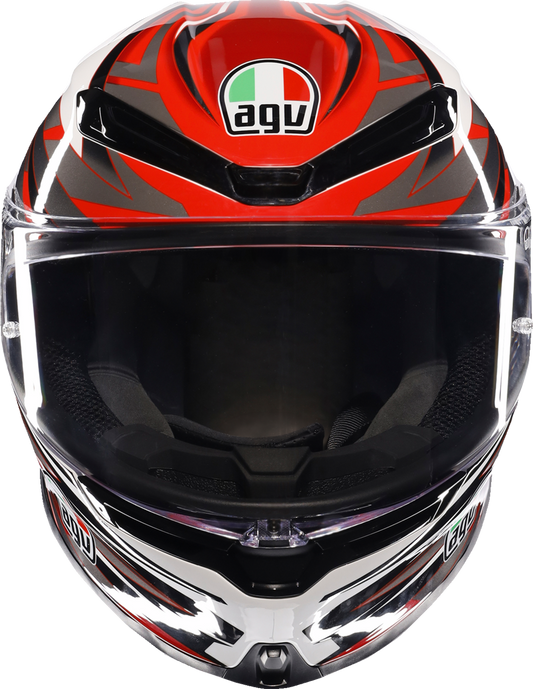 AGV K6 S Helmet - Reeval - White/Red/Gray - Small 2118395002-023-S