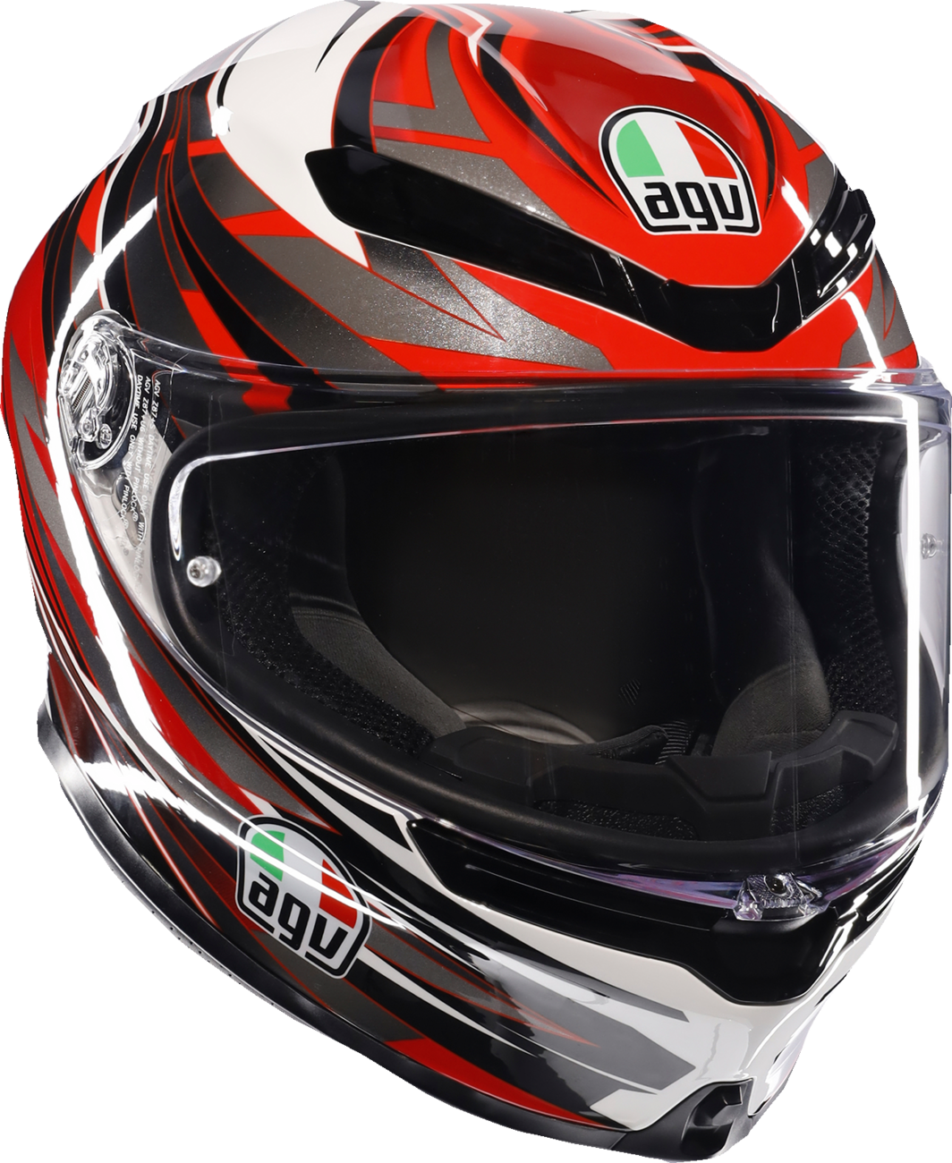 AGV K6 S Helmet - Reeval - White/Red/Gray - Small 2118395002-023-S