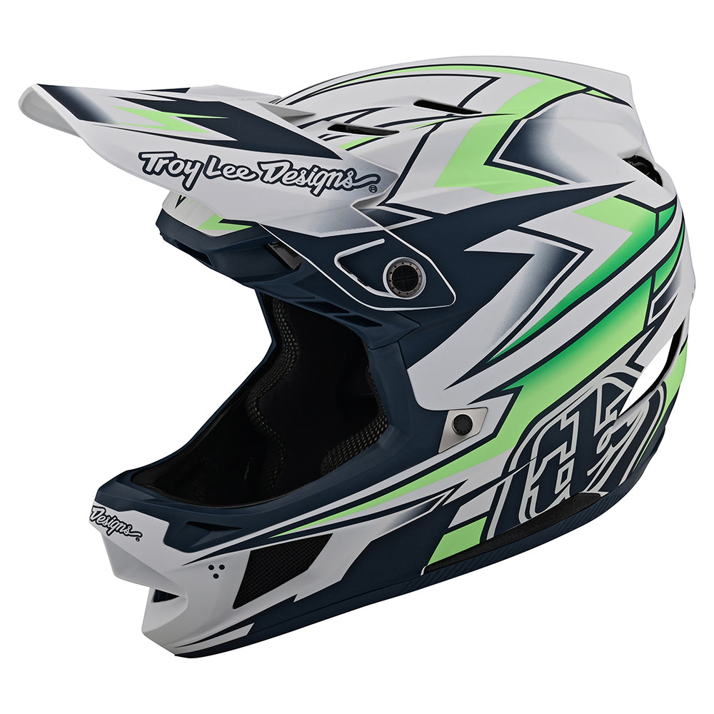 Troy Lee Designs D4 Composite Full Face Mountain Bike Helmet (Volt White)