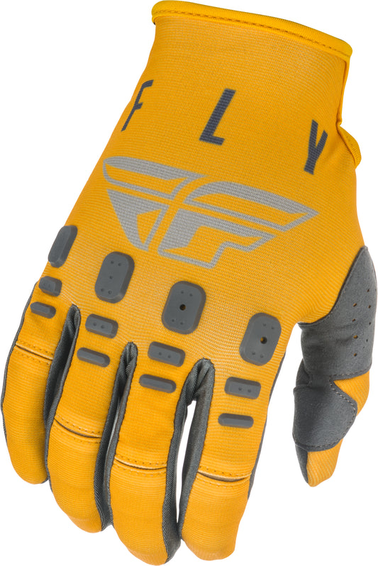 Fly Racing Kinetic K121 Riding Gloves (Mustard/Grey) - Large