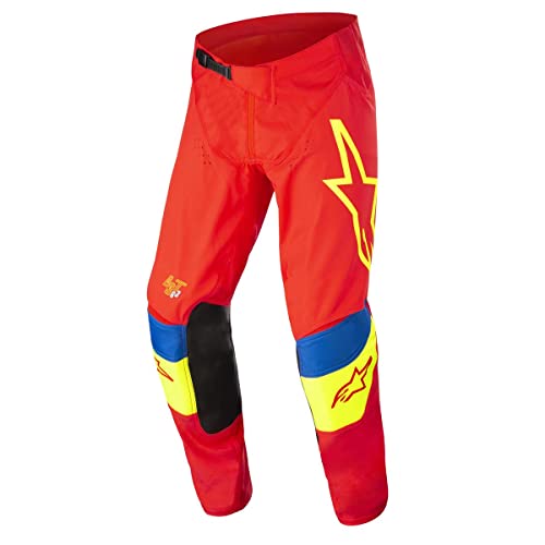 Alpinestars Techstar Quadro Motocross Pants (Bright Red/Yellow Fluo/Blue)