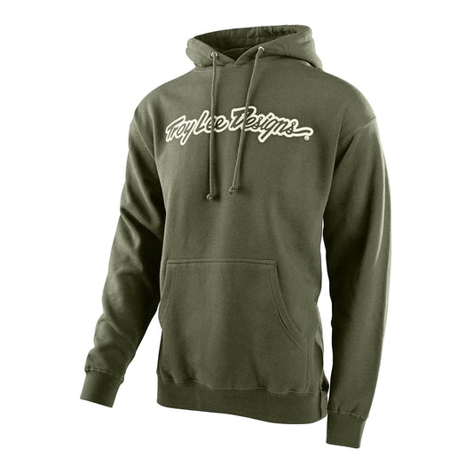 Troy Lee Designs Motocross/Bike Racing Pullover Hoodie for Men, Signature Army, Medium