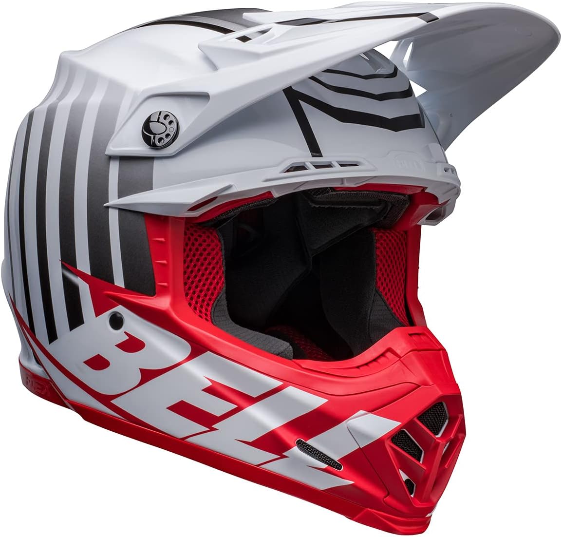 Bell Moto-9S Flex Helmets (Sprint Matte/Gloss Red/White)