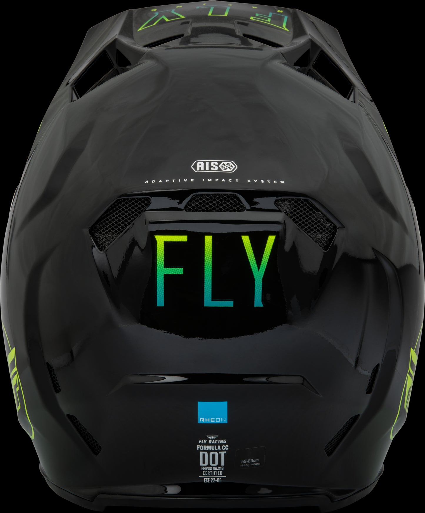 Fly Racing Formula CC Driver Helmet (Black / Blue / Hi-Vis) - Youth Large