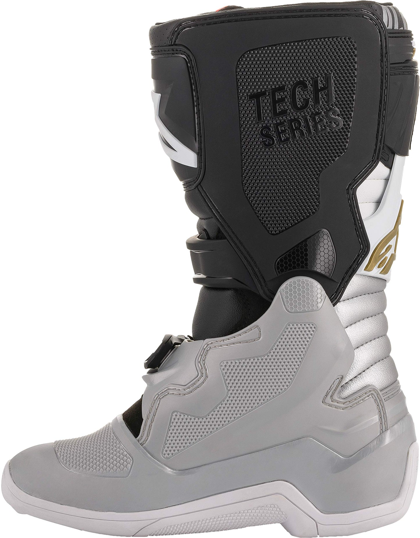 Alpinestars Youth Tech 7S Boots (Black/Silver/White/Gold) Size 02