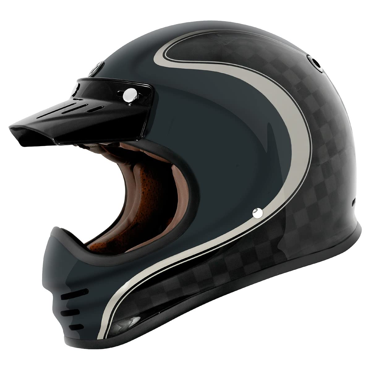 TORC T3 Retro Motorcycle Helmet (Gloss Grey Thruster)