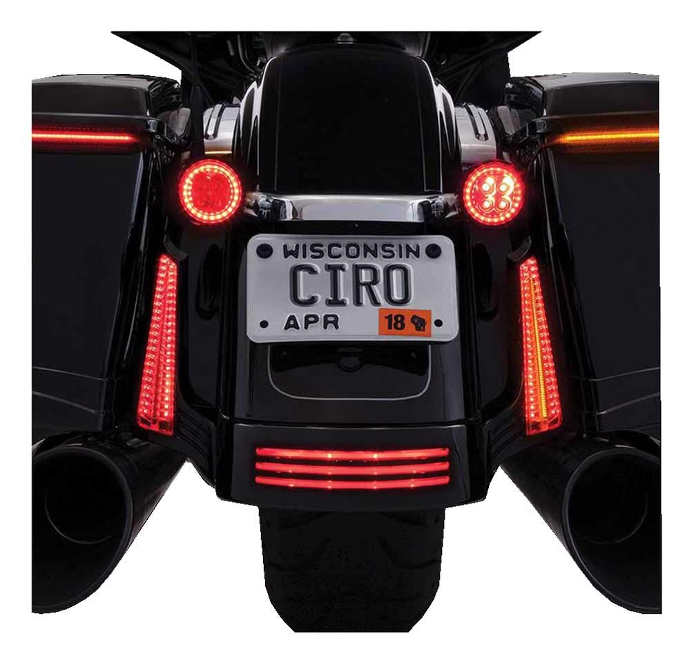 Ciro Fang® Rear LED Signal Light Inserts (Black w/ Clear Lens) 45421