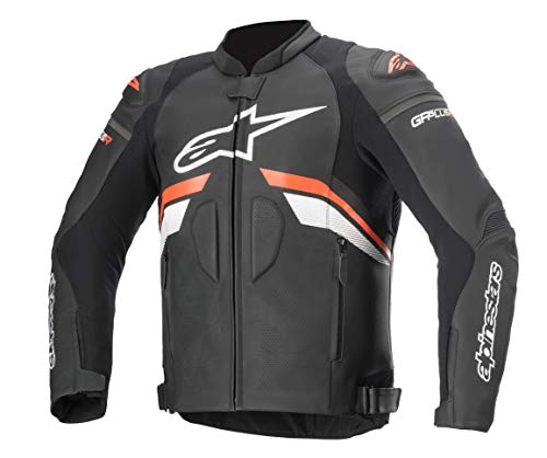 Alpinestars GP Plus R V3 Airflow Leather Jacket (Black/Red Fluorescent/White) Size 52