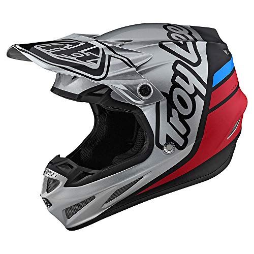 Troy Lee Designs Adult Motocross SE4 Composite w/MIPS Silhouette Helmet (Silver/Black)