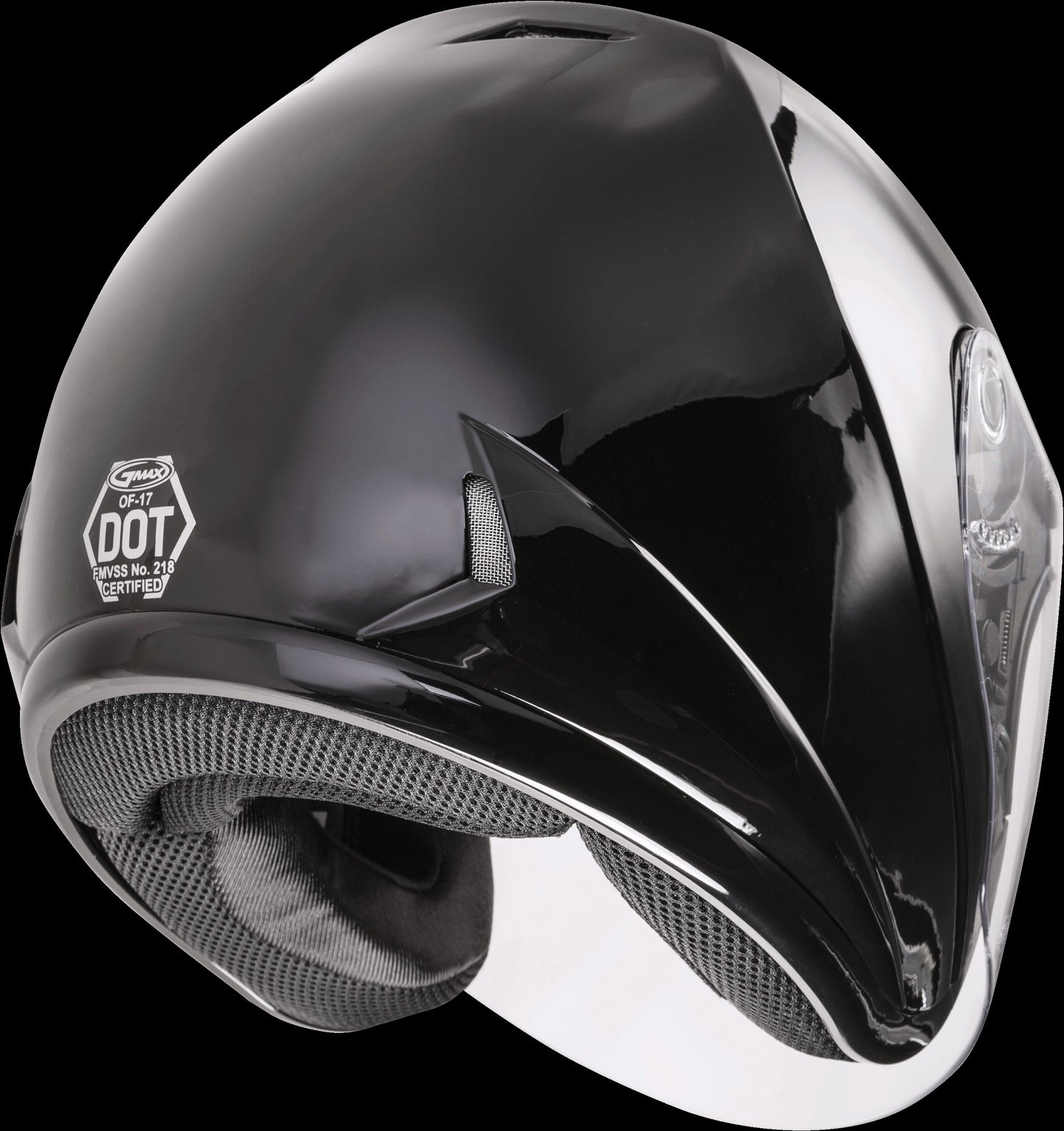 GMAX OF-17 Open-Face Motorcycle Helmet (Black) - Medium